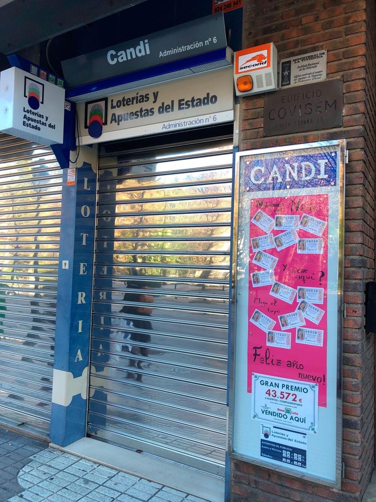 Una administración de Loterías de Cáceres.