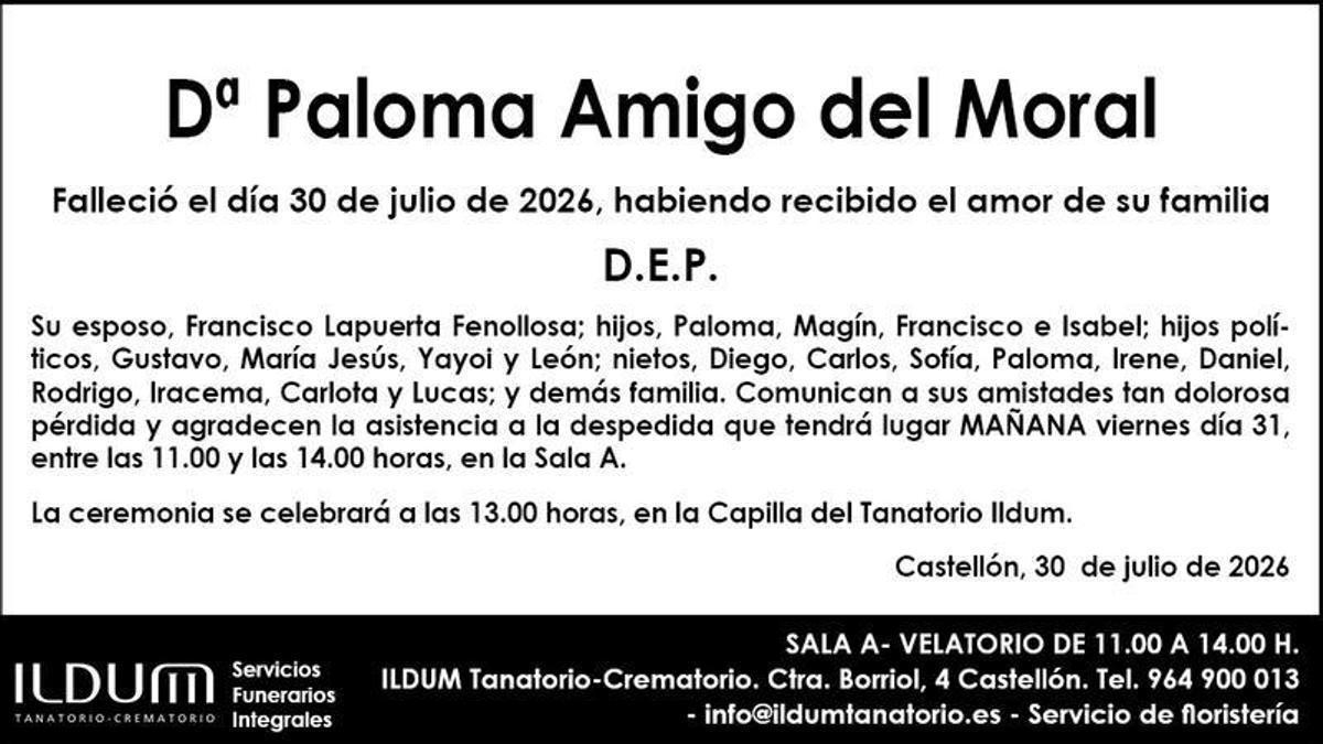Dª Paloma Amigo del Moral