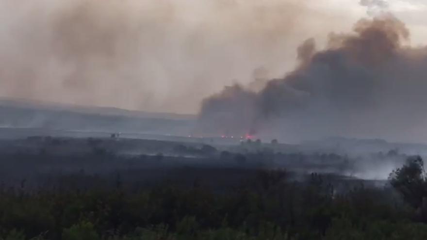 VÍDEO | Así se ve el incendio en la sierra de la Culebra