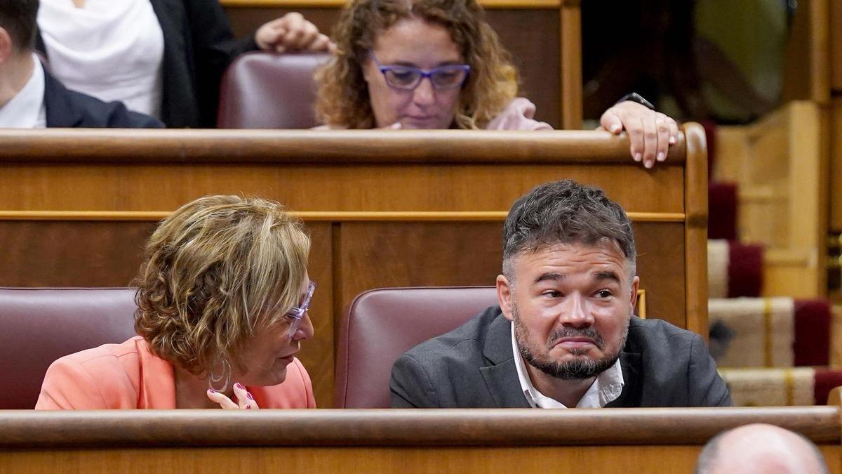 Pleno del Congreso , en la imagen Gabriel Rufián .