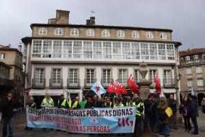 Protestas de pensionistas en Galicia.