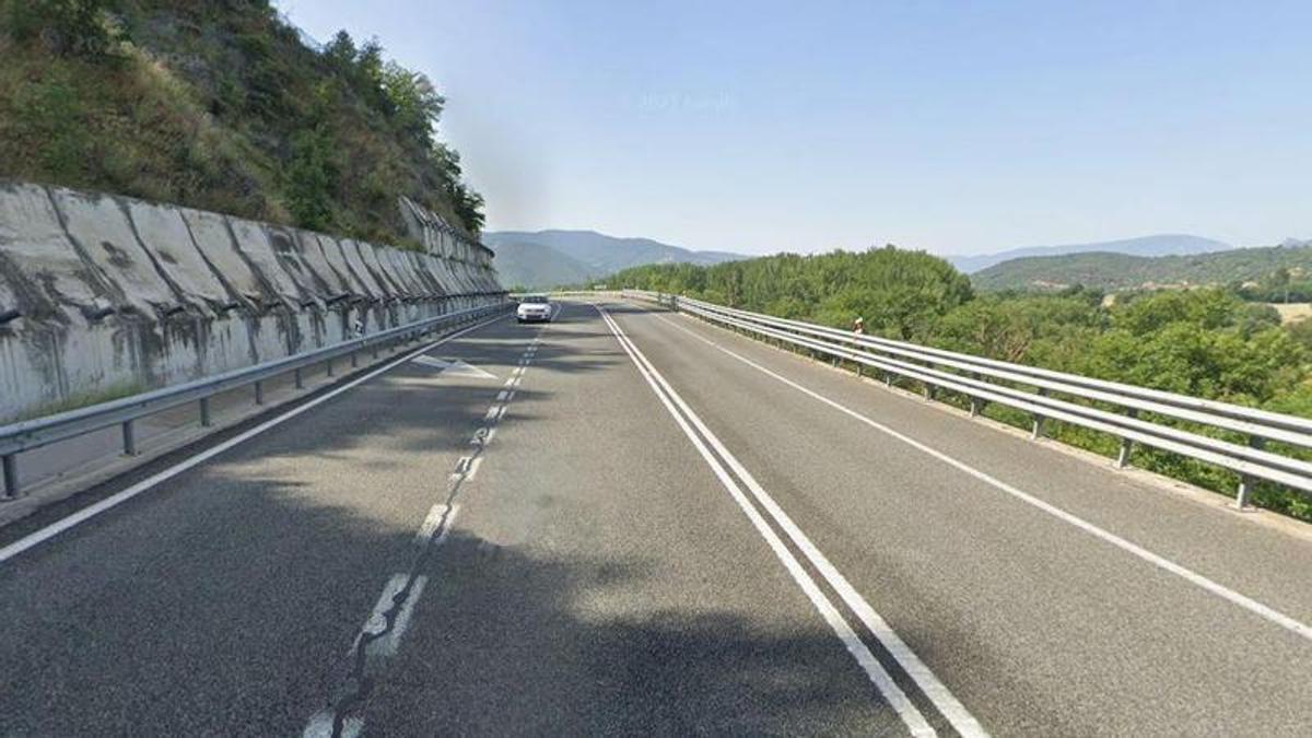 La carrerera N-145, prop d'on va tenir lloc l'accident