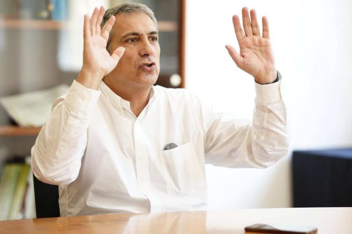 Xavier Sánchez Taulé, cofundador de la cadena de cafeterías SandwiChez, durante la entrevista con Prensa Ibérica.