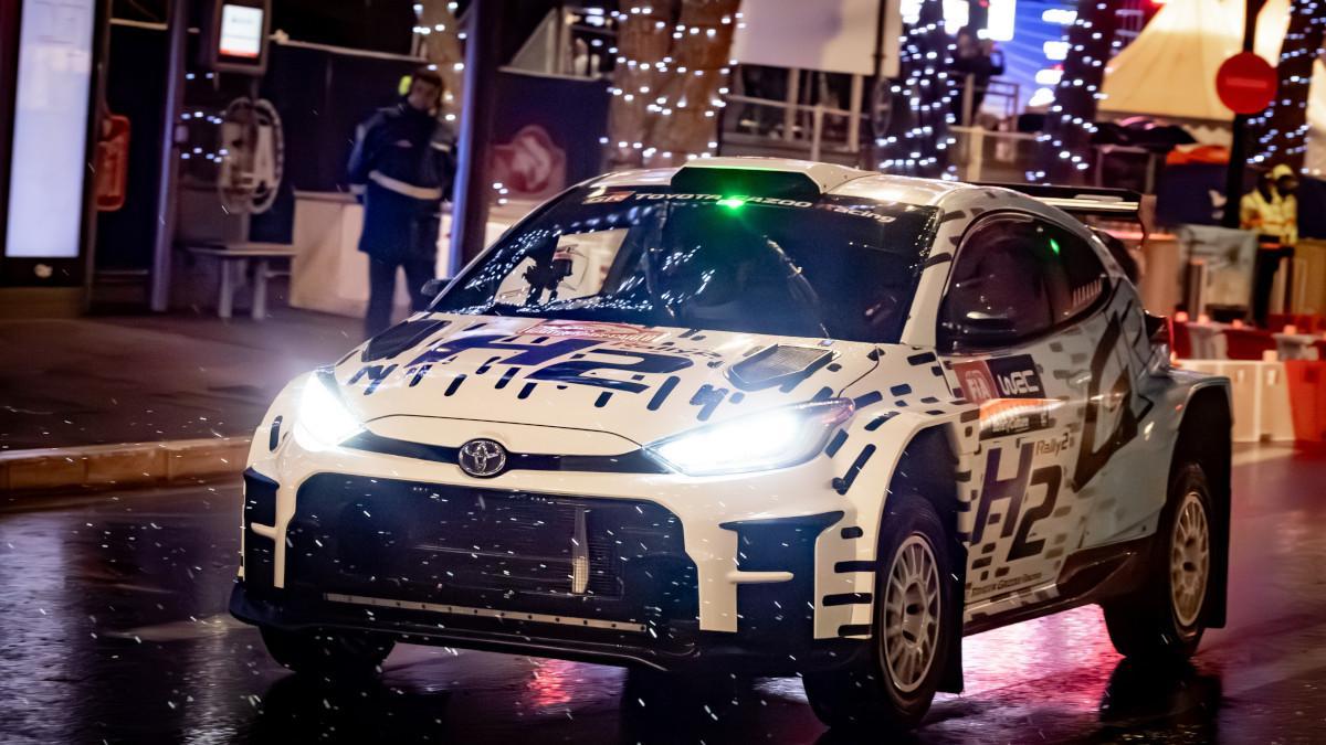 El Toyota GR Yaris Rally2 H2 Concept en el circuito del Gran Premio de Mónaco