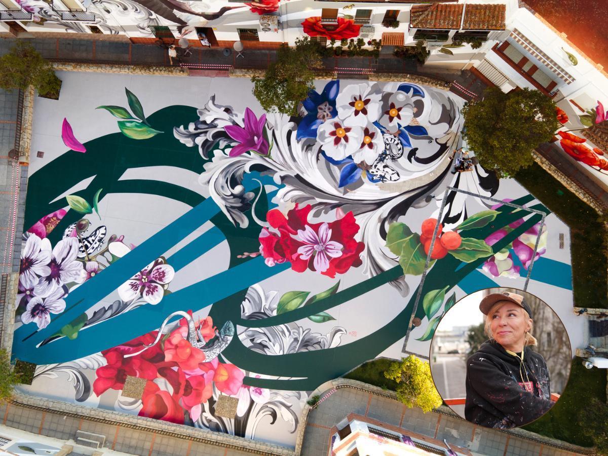 El mural de la artista Lula Goce en Salorino.