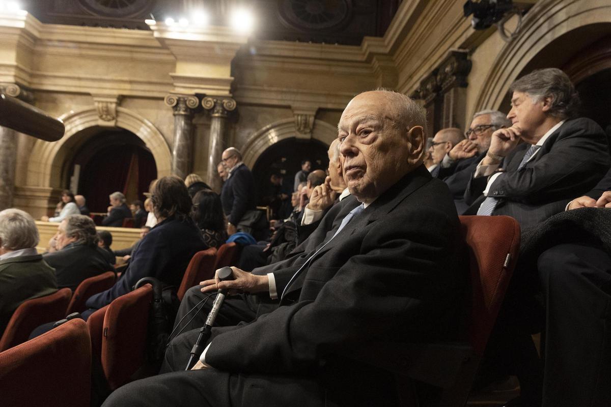 El expresident Jordi Pujol, en el Parlament, en 2022.