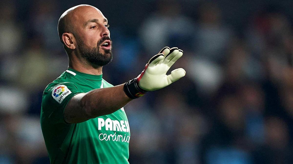 Pepe Reina, en su última etapa como jugador del Villarreal.