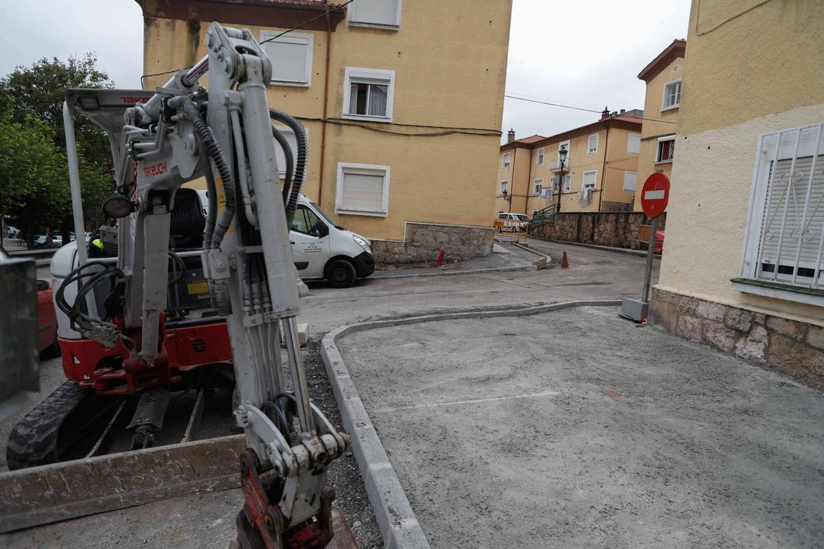 Una calle del barrio del Nodo, en obras. OBRAS EN EL BARRIO DEL NODO