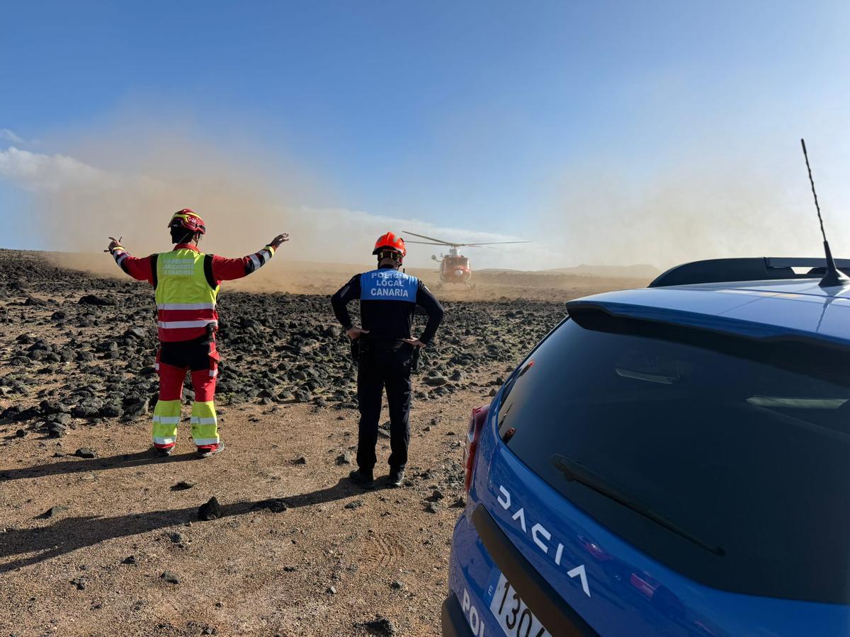 Instante durante el rescate.