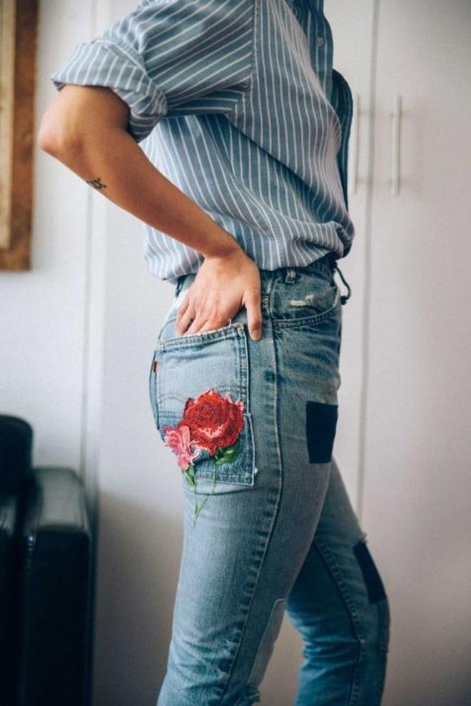 Customiza tus propios jeans con bordados