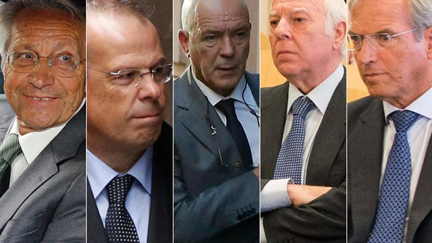 De izquierda a derecha: Fenández Gayoso, José Luis Pego, Gregorio Gorriarán, Óscar Rodríguez Estrada y Ricardo Pradas