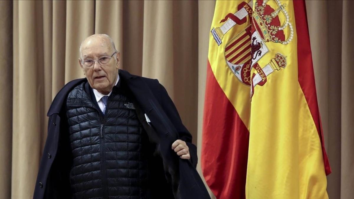 El presidente del Consejo de Estado, José Manuel Romay Beccaria, el pasado 17 de enero en el Congreso de los Diputados.