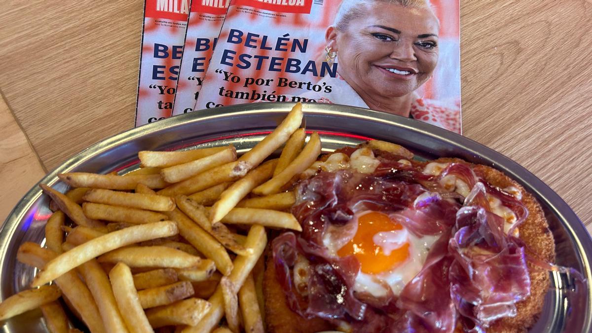 Una de las milanesas del el Berto's Milanesa del SOM Multiespai, donde está instalado el museo de Belén Esteban.