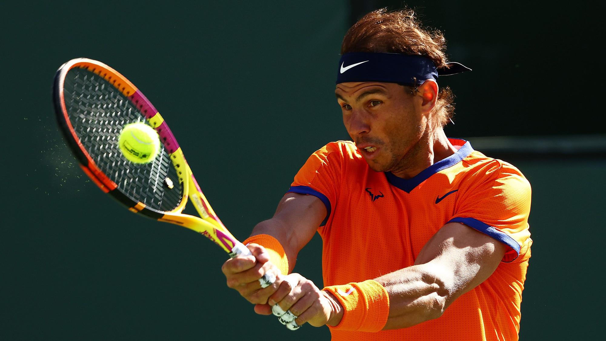 Nadal, jugando en Indian Wells | AFP