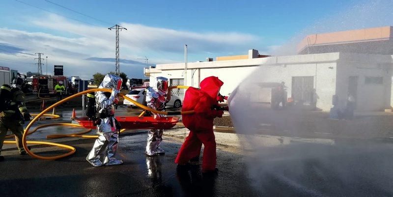 Los Bomberos de Zaragoza realizan un simulacro de fuga de gas