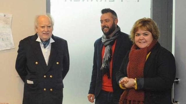 El propietario de Frinsa (izquierda), ayer en Bata. // Iñaki Abella