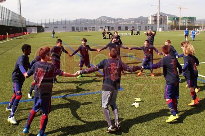 El Alevín A del FC Barcelona, campeón de Liga