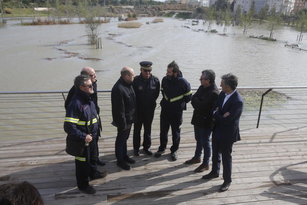 El alcalde de Alicante y los cuerpos de seguridad visitan las zonas afectadas por las lluvias