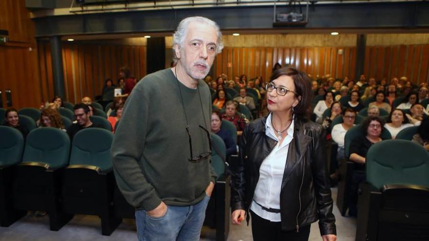 Fernando Trueba a su llegada al Centre Cultural Sa Nostra.