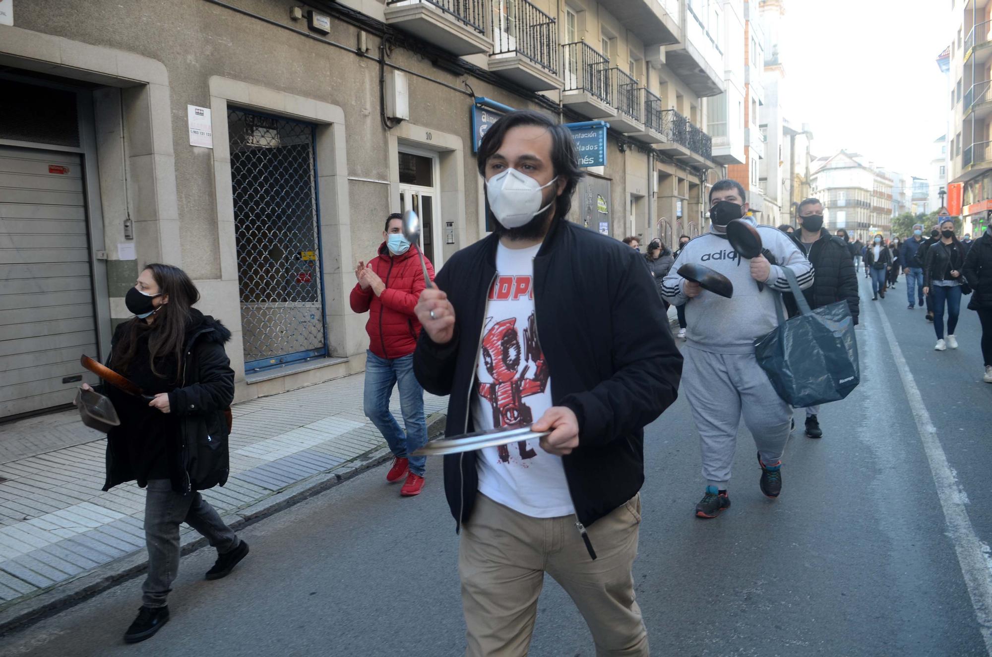 Manifestación masiva de la hostelería en Vilagarcía