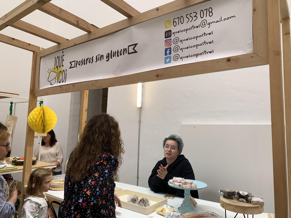 Un stand dedicado a los postres sin gluten.