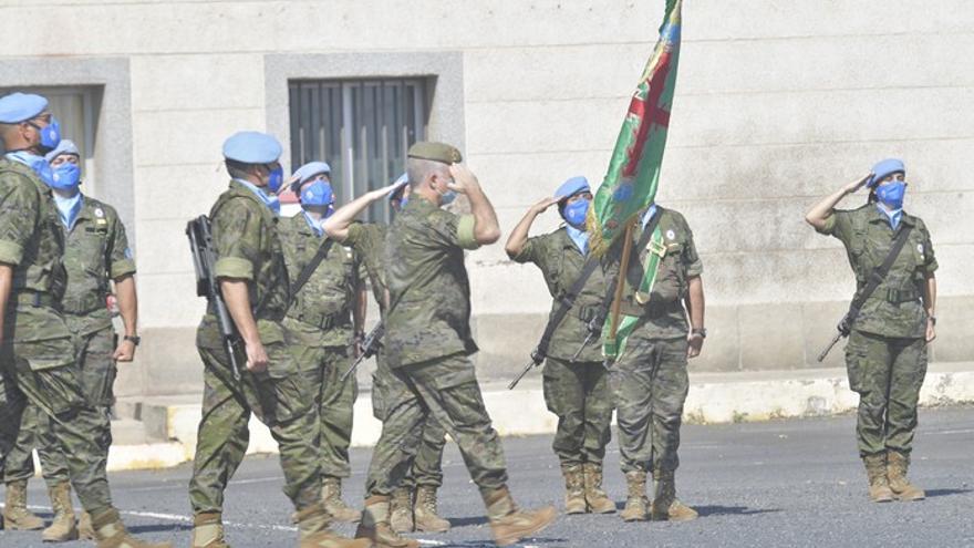 Despedida a militares que parten a Beirut en misión de Paz