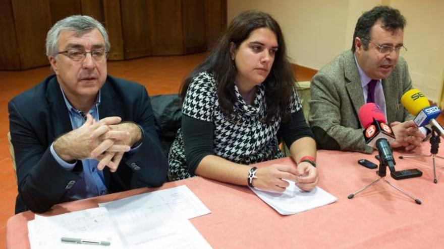 José Fernández, Sandra Veleda y José Ignacio Martín Benito, ayer durante la conferencia de prensa.