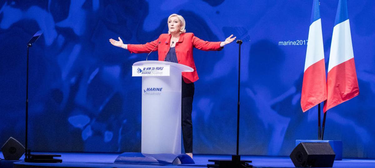 La candidata ultraderechista Marine Le Pen, este domingo.
