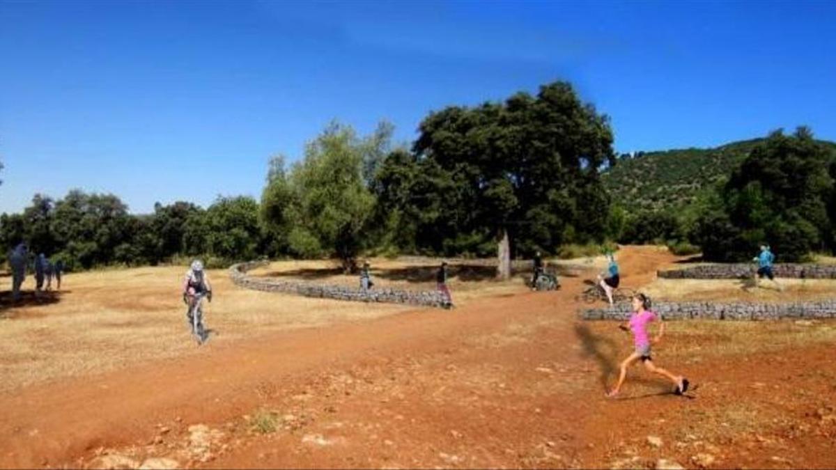 Recreación virtual del parque periurbano de El Patriarca.