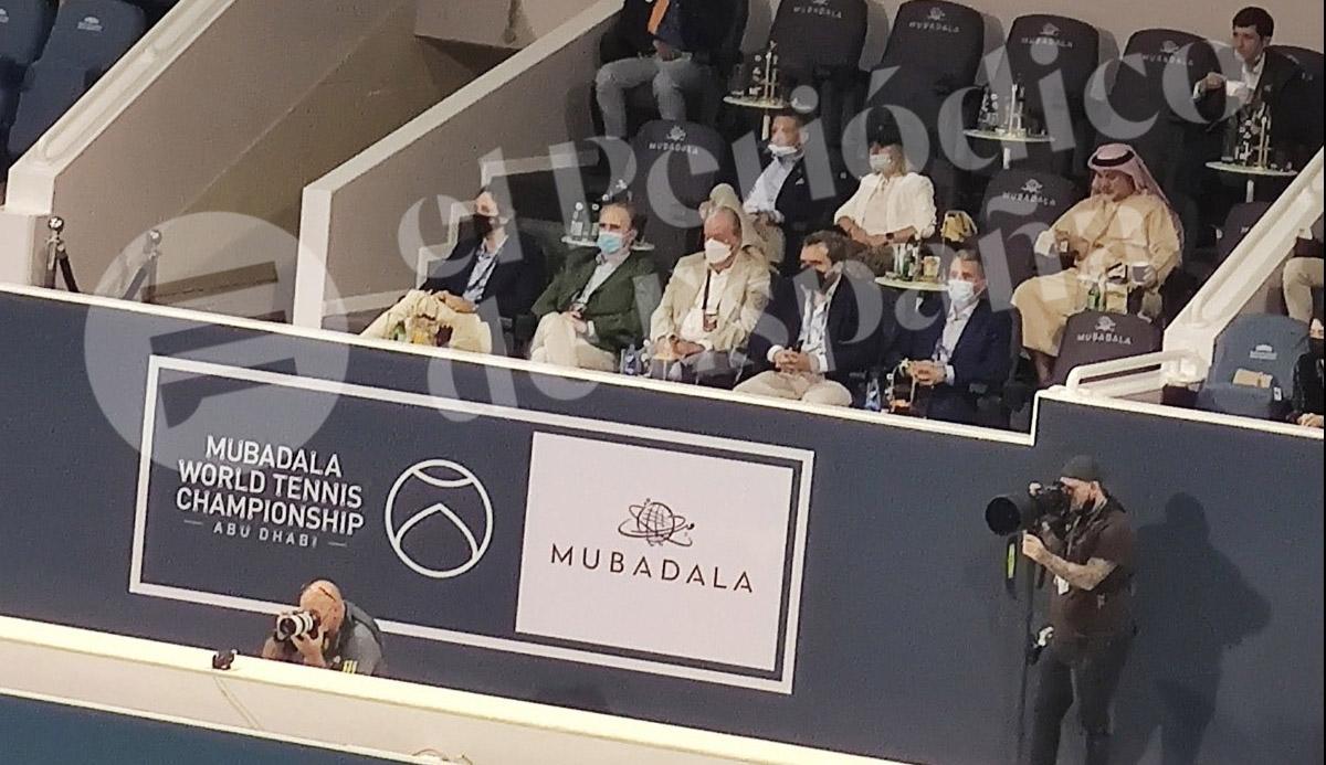 Juan Carlos I reaparecen en el partido de Nada en Abu Dabi