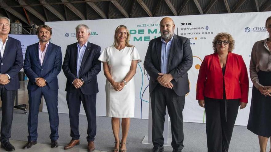 Aloy, Marichal, Rodríguez, Frontera, Martínez, Aguiló y Sciacovelli ayer en la presentación.