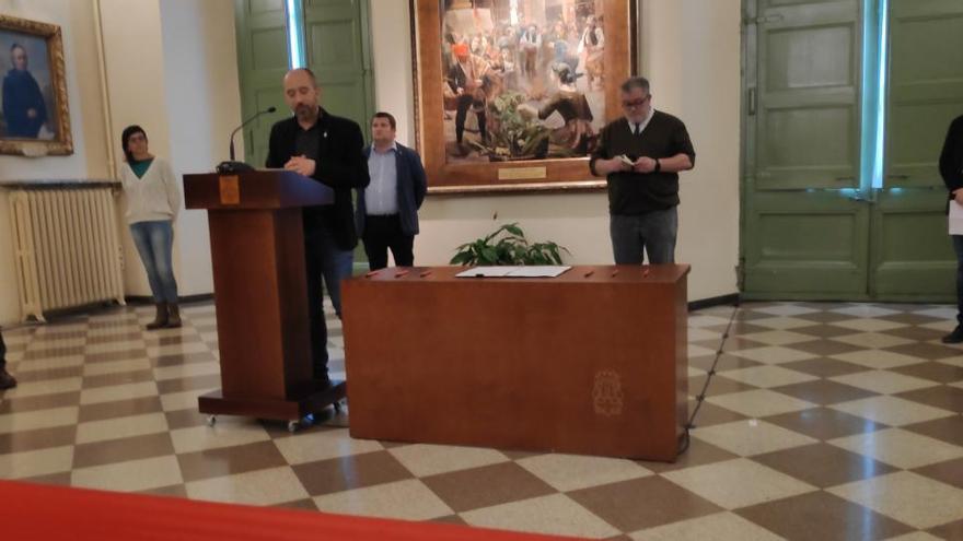 Moment de la presentació del pla, a la Sala de els Columnes de l&#039;Ajuntament