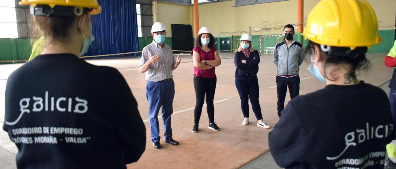 Participantes en un taller de empleo anteriror impulsado por Valga y Moraña.