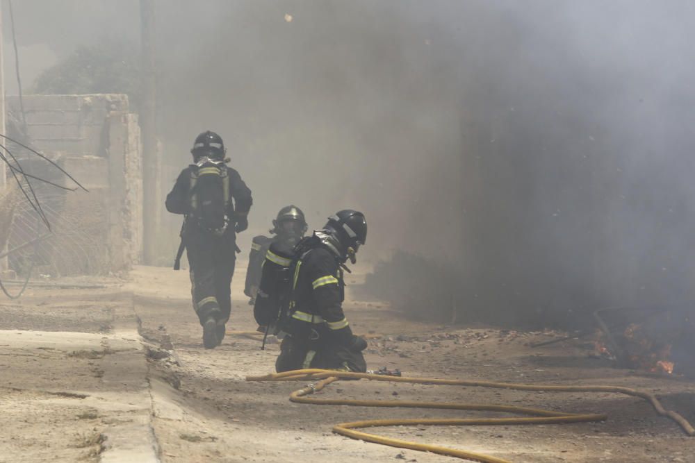 Incendio en un edificio okupado de Ibiza