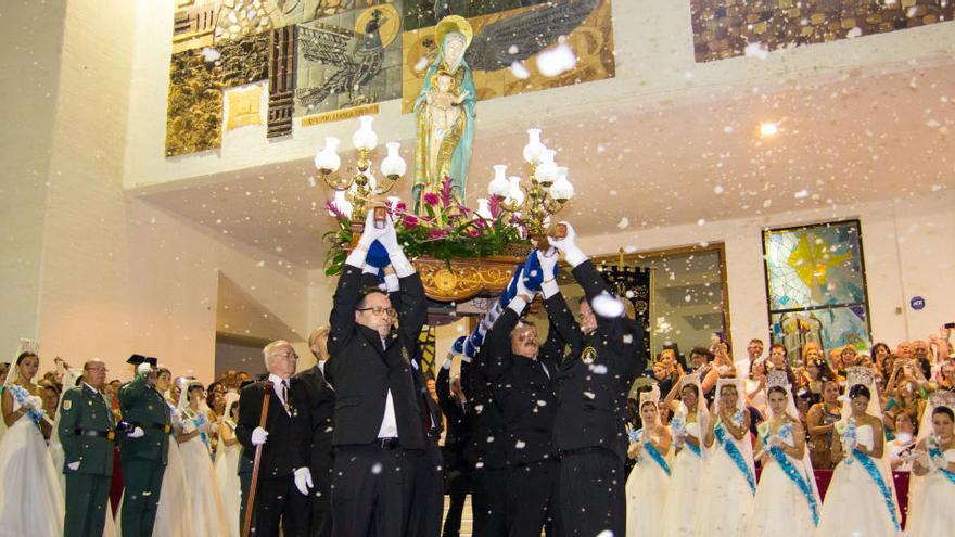 Una imagen de la procesión de la patrona de Calp, durante las fiestas de 2919
