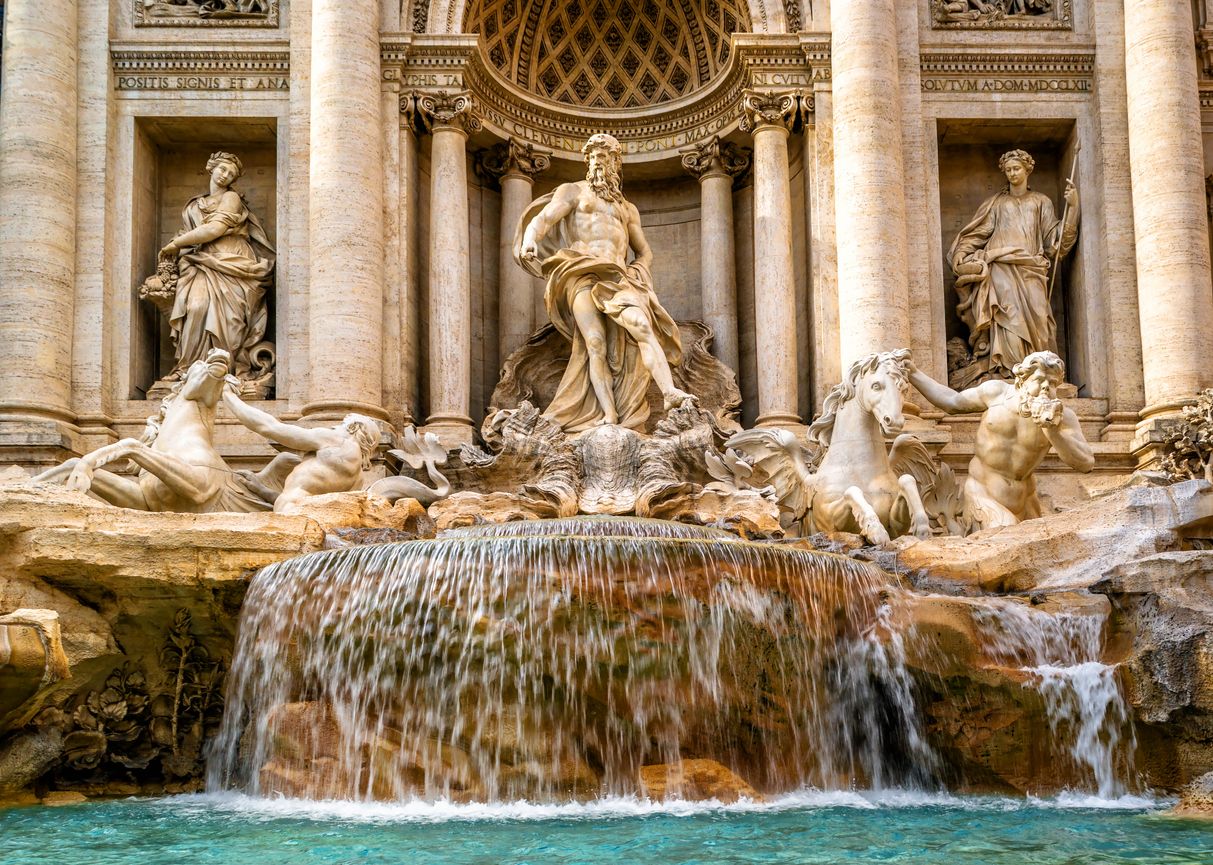 Detalle de la Fontana di Trevi.