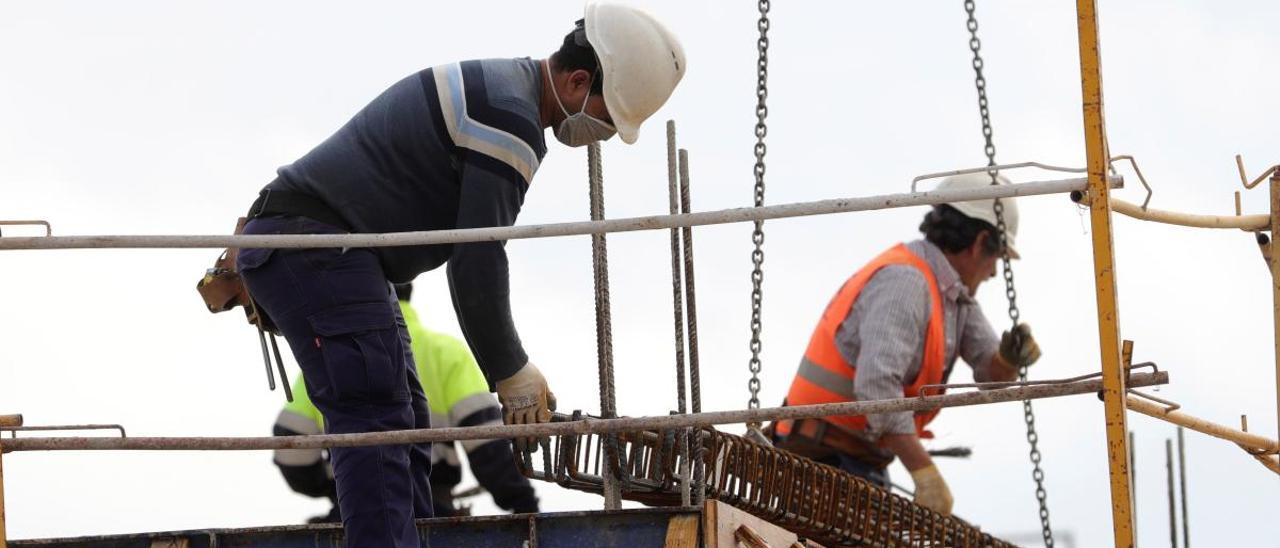 Trabajadores de la construcción en Madrid.