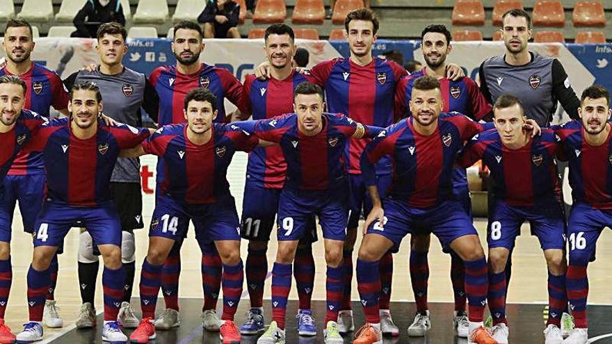 La plantilla del Levante UD FS, antes del partido ante Osasuna Magna