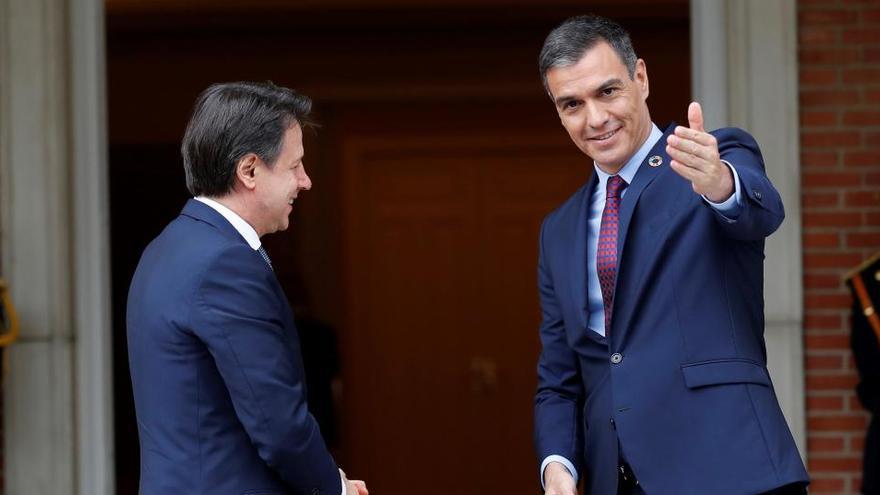 Pedro Sánchez y Giuseppe Conte.