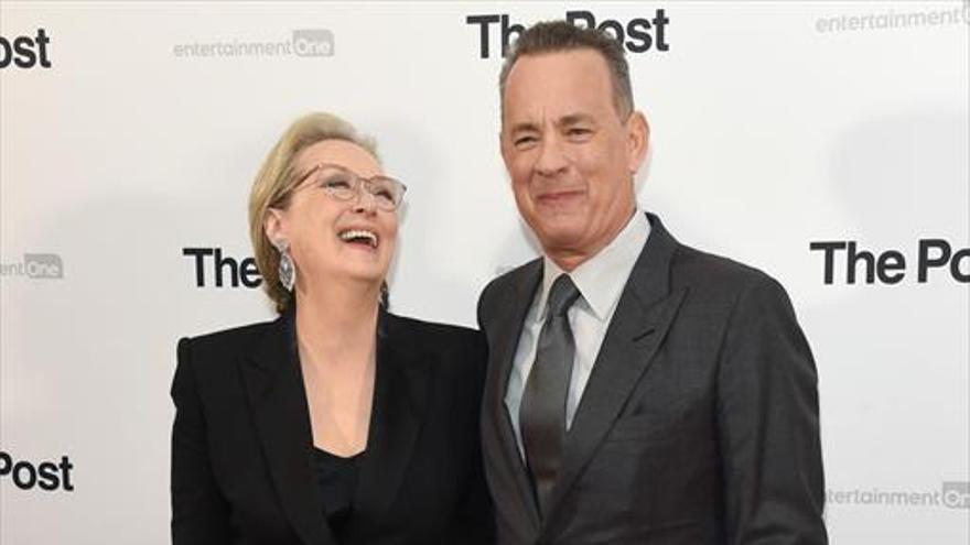 Meryl Streep y Tom Hanks, juntos en la alfombra roja