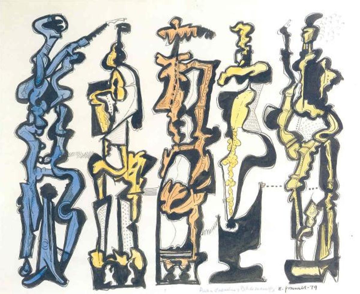 Eugenio Granell, «Disputation», 1979. Tinta china sobre papel Eugenio Granell, «Disputation», 1979. Tinta china sobre papel