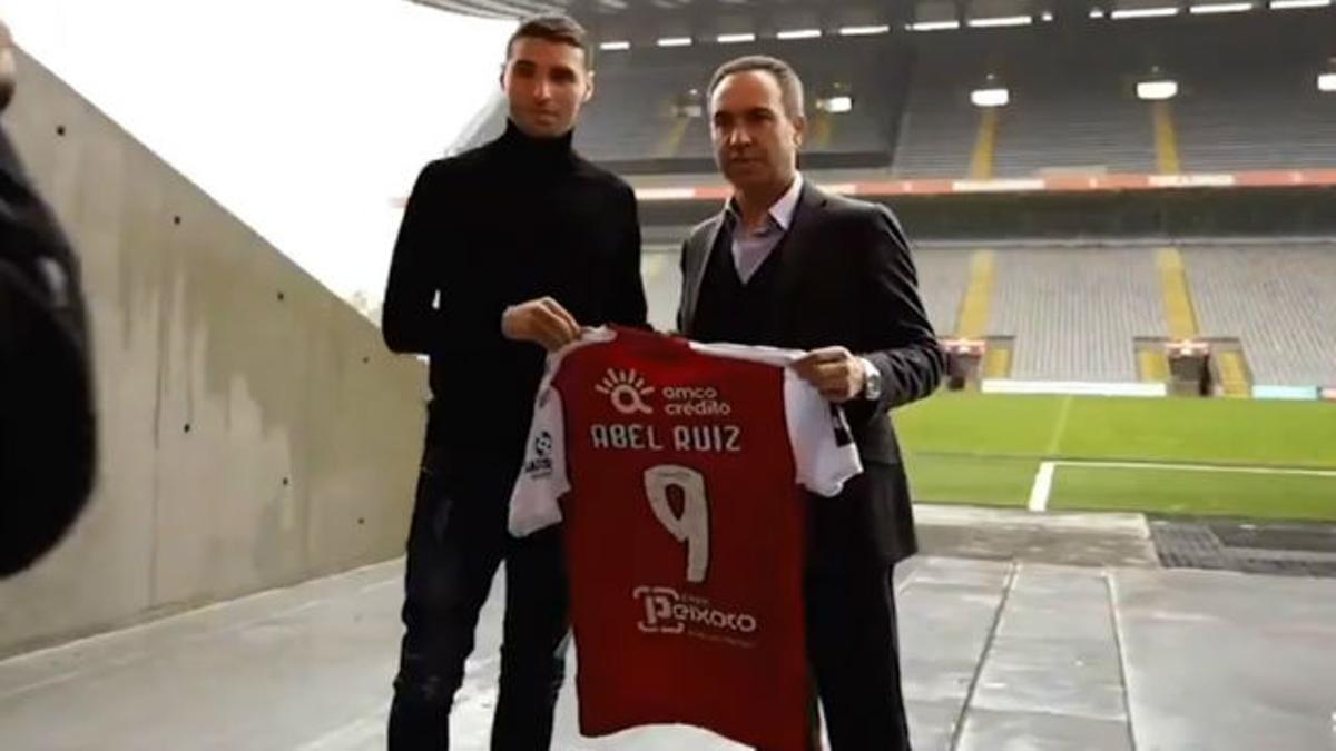 El Braga presenta a Abel Ruiz al más puro estilo Football Manager