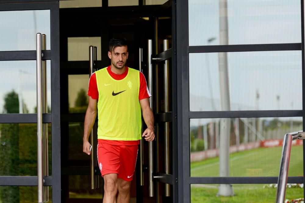 Entrenamiento del Sporting, viernes