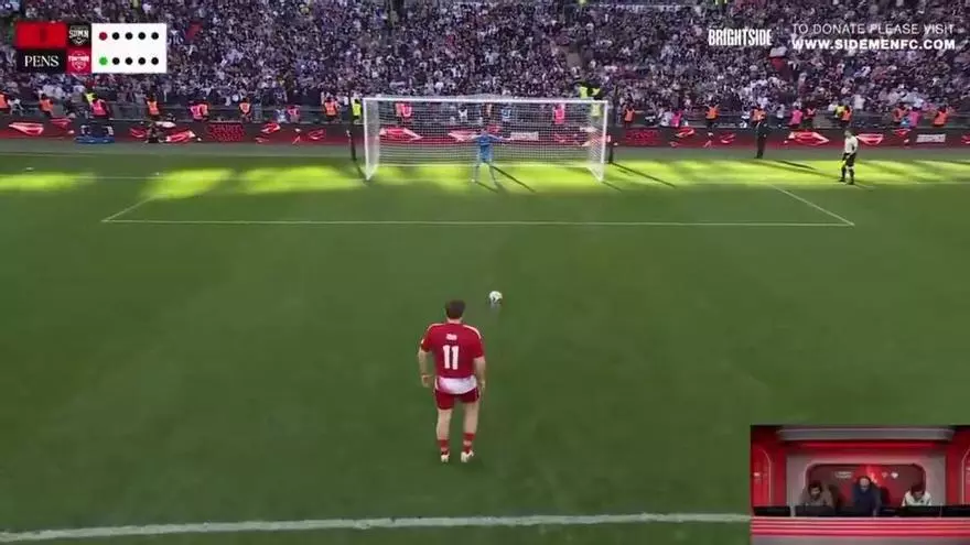 Ibai consiguió anotar de penalti en el Sidemen Charity Match 2026