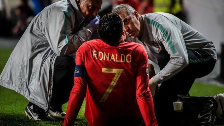 Cristiano Ronaldo se lesiona con Portugal y enciende las alarmas