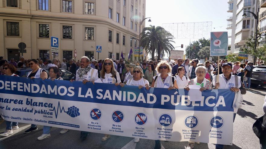 Marea Blanca se manifiesta por la sanidad pública en Málaga