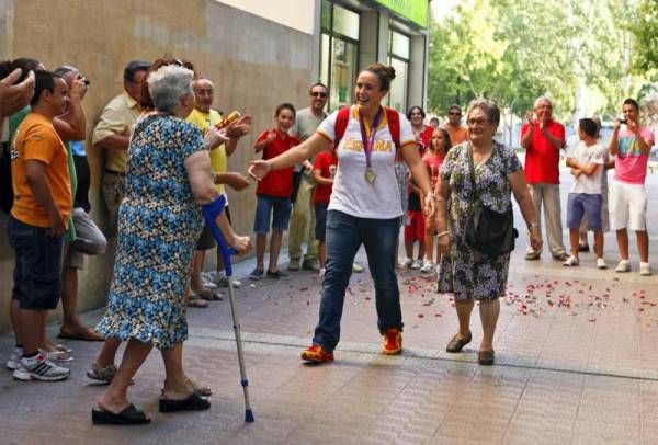 Recibimiento a Andrea Blas a su llegada