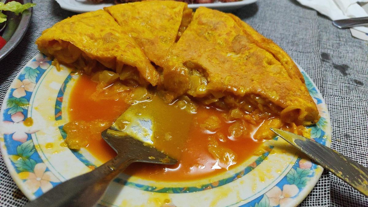 La tortilla del bar O Pemento, en Rois, Galicia.