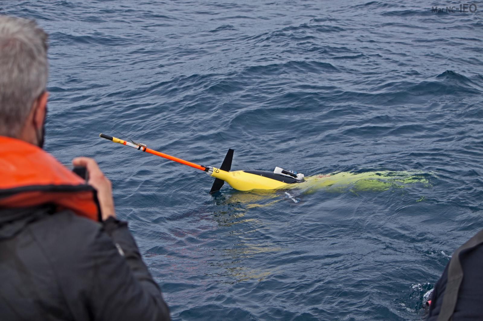 Planeador submarino de Plocan que monitoriza las aguas de A Coruña