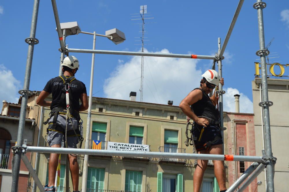 Berga viu immersa en els preparatius de la Diada